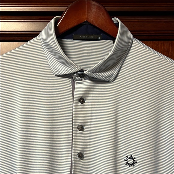 Greyson Other - Like New Greyson Light Blue & White Performance Stretch Tennis Golf Polo Shirt!